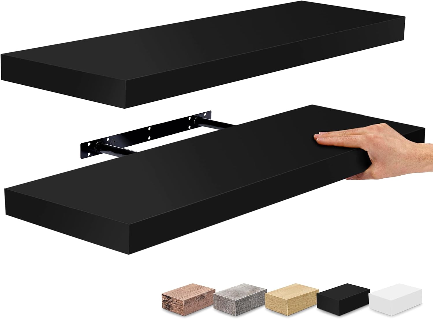 Stylish 24 Inch Floating Shelves for Wall - Home Decor Storage