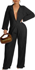 Ekaliy Women's 2 Piece Pleated Casual Set - Comfortable Matching