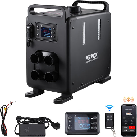 VEVOR 8KW Diesel Heater: Fast Heating, Remote Control, CO Alarm