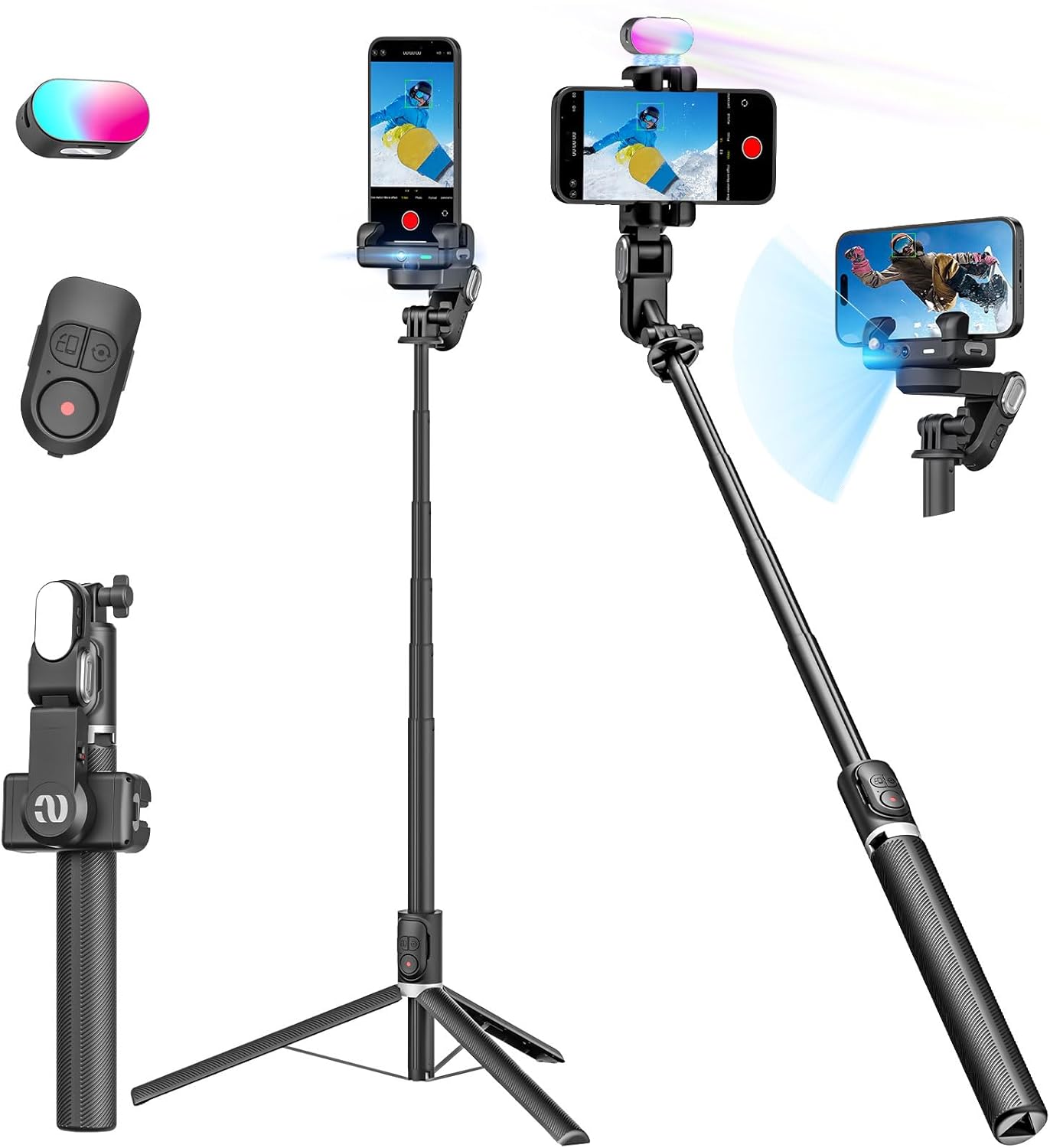 Gimbal Stabilizer for Smartphone - Portable 4 in 1 Tripod
