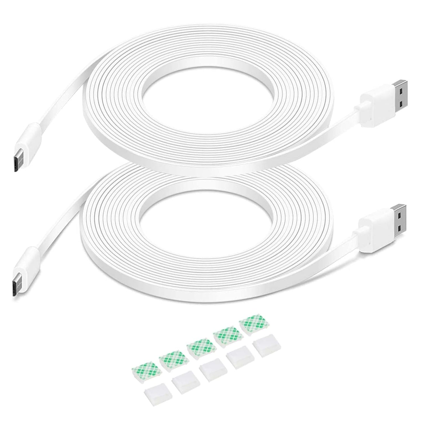 10FT Flat Power Extension for Security Cameras