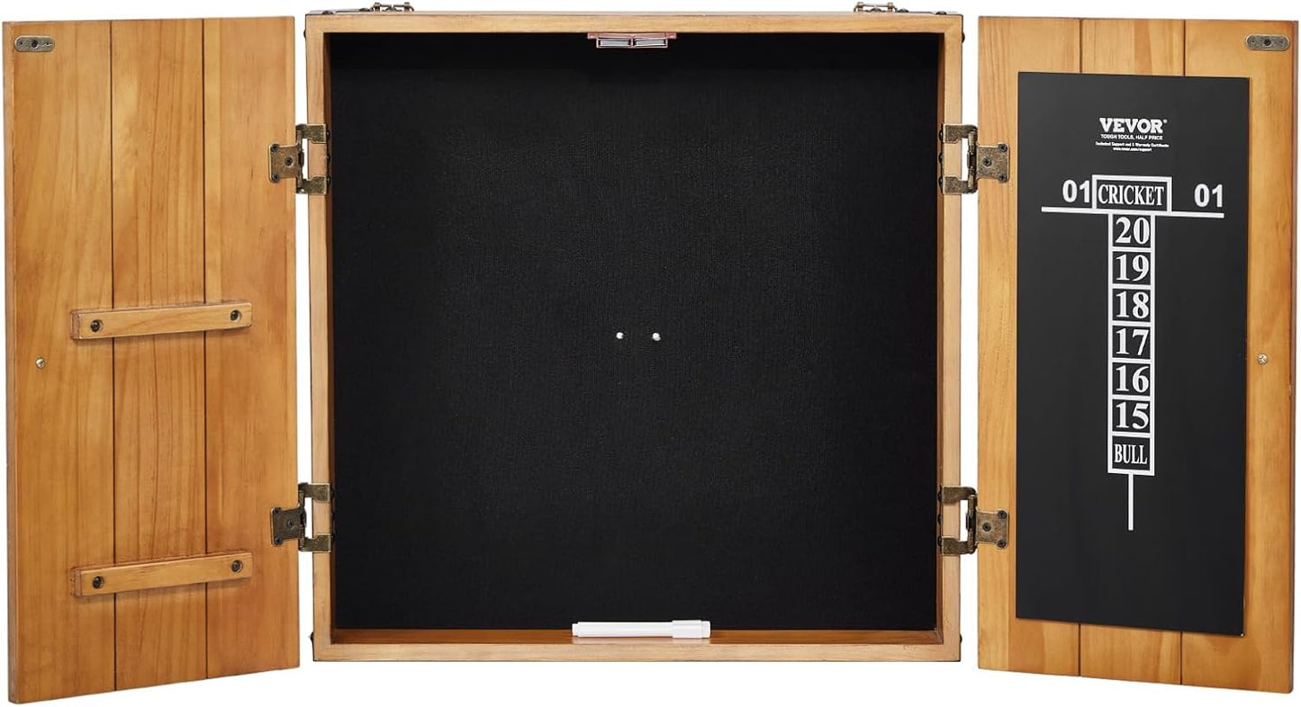 Official Size VEVOR Dart Board Cabinet Set for Cricket Games