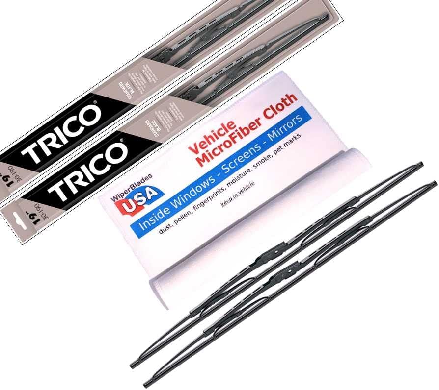 Wiper Blades Set for 1991 Ford Tempo with MicroFiber Cloth