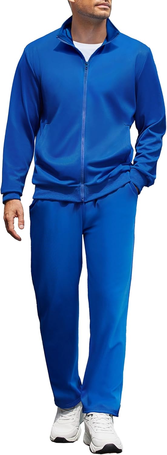 Men's Tracksuits Casual Sweatsuit Full Zip Athletic Jogging Set