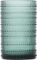 Sage Green Jupiter Beaded Hobnail Glasses 13 oz - Set of 6
