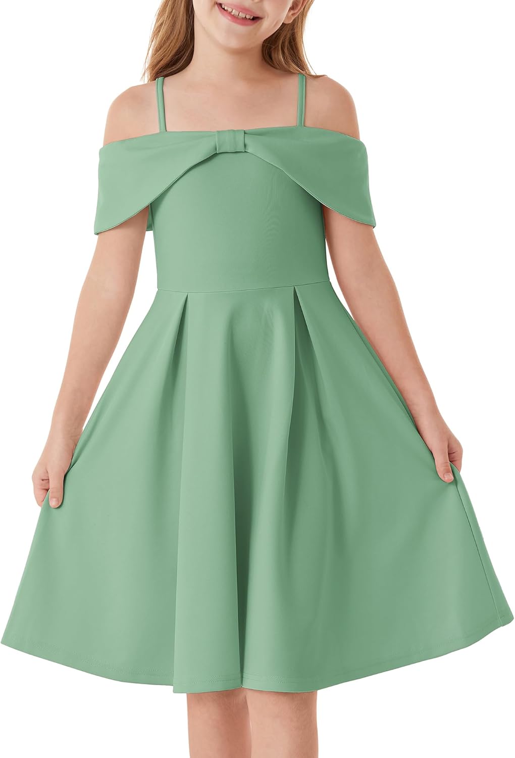 Elegant Off Shoulder A-Line Casual Party Dress for Girls 6-14