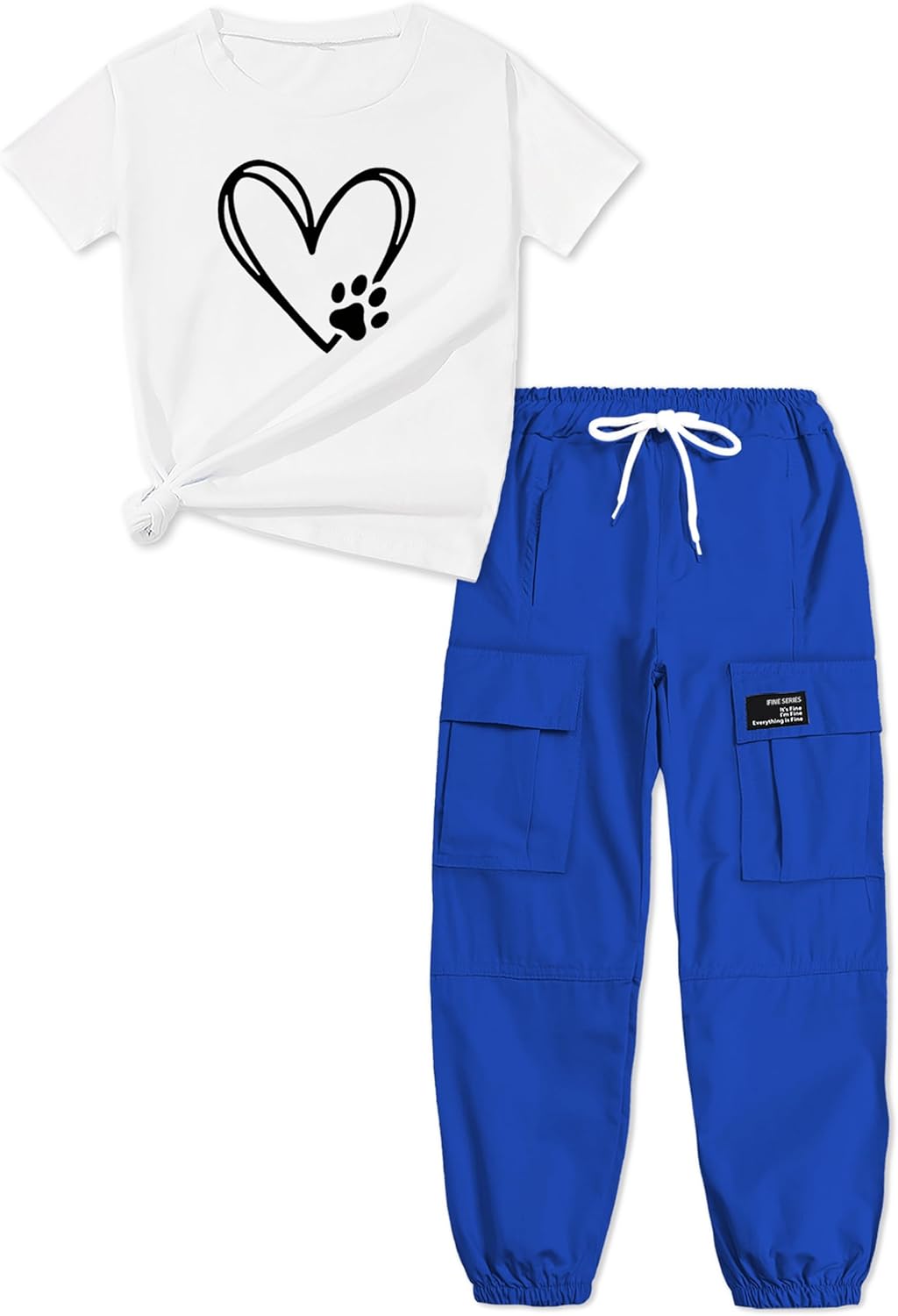 ARTMINE Girls' 2 Piece Outfits for Casual Play and Sports