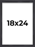 18x24 Shadow Box Black Display Frame - Slim 3/4 in Moulding