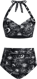 High Waisted Bikini Set Two Piece Swimsuit - Tummy Control Vintage off