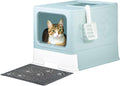 Upgrade Portable Litter Box Top Entry Cat Box with Lid - No Leakage