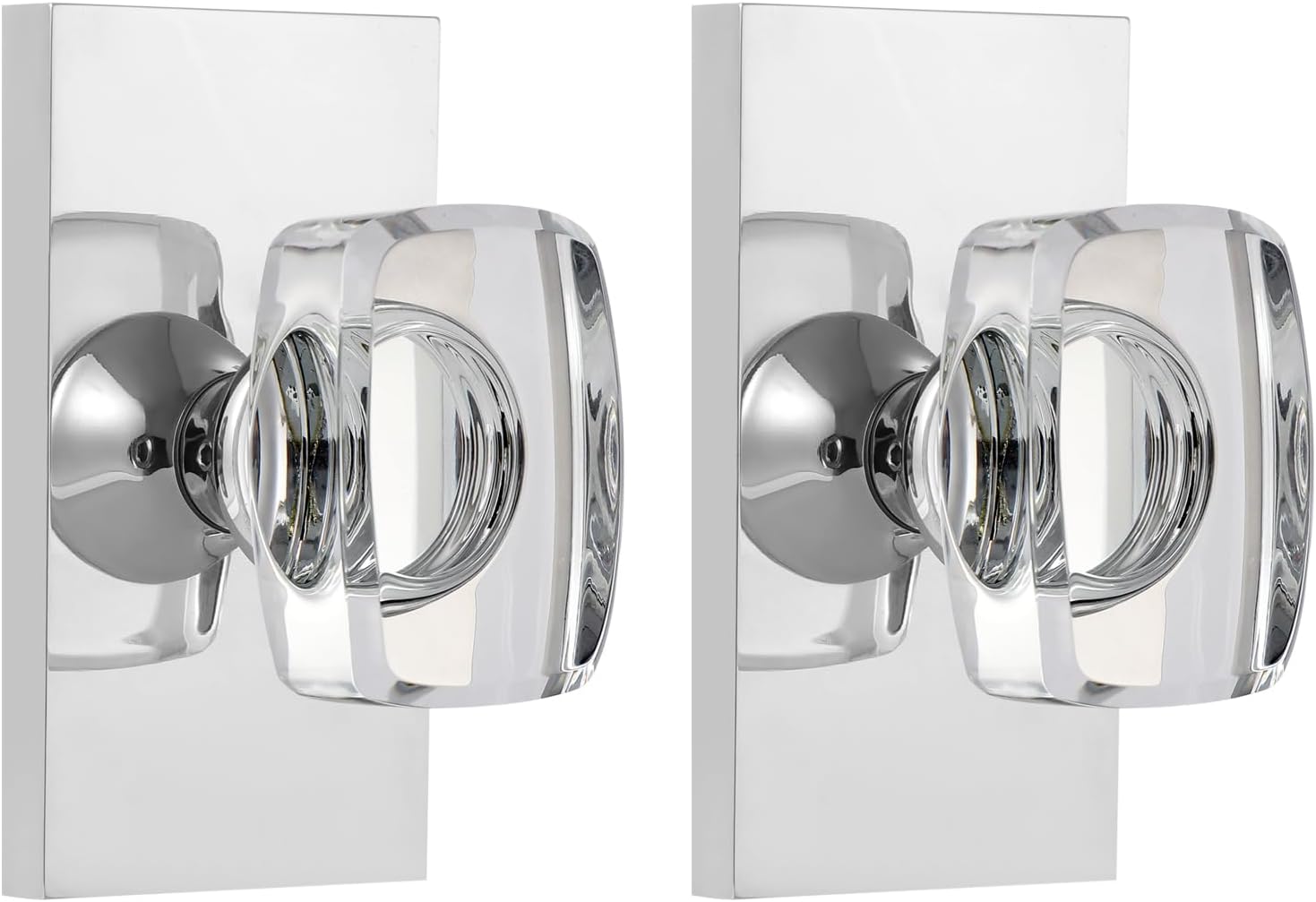 Crystal Glass Dummy Door Knob Interior for Modern Spaces