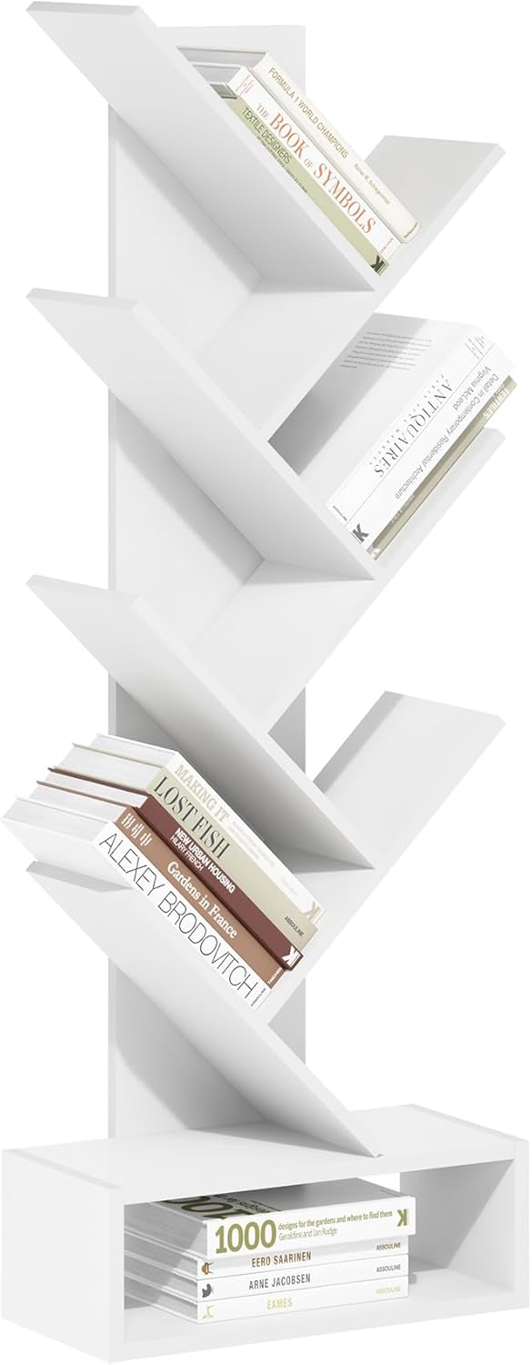 Furinno Tree Bookshelf 7-Tier Floor Standing Bookcase