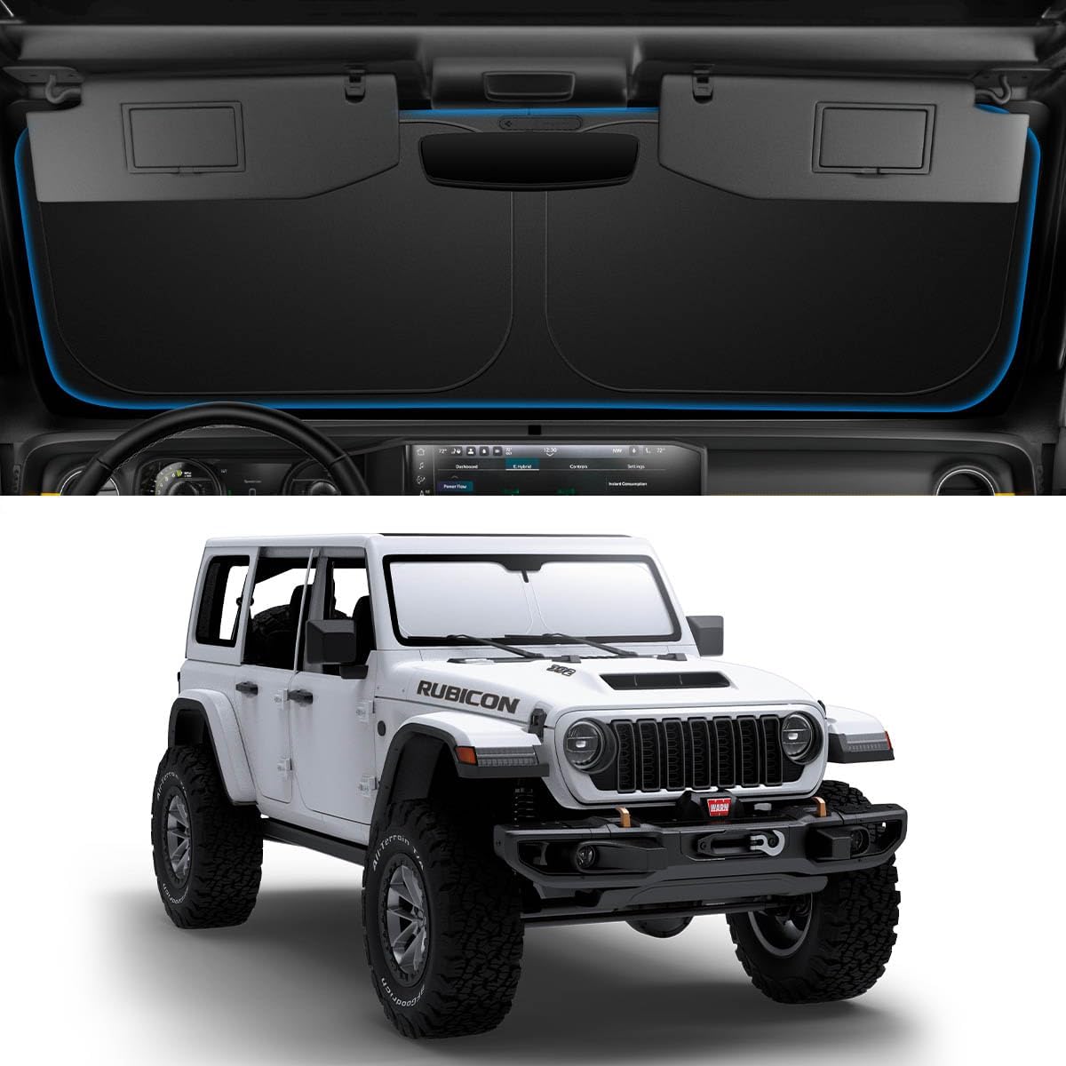 Spigen Triple-Coated CryoShade Sunshade for Jeep Wrangler & Gladiator