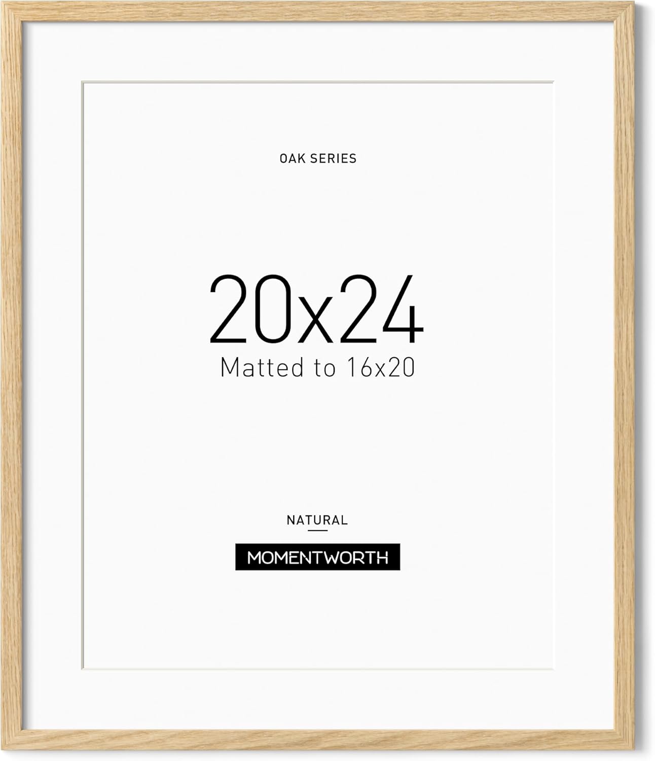 Minimalist 20x24 Picture Frame in Solid Oak for Stylish Display