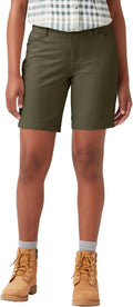 Dickies Women's Stretch Performance Short - Flattering 9ft Inseam