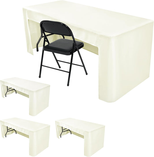 Open Back Fitted Tablecloths for 8 Foot Rectangle Table