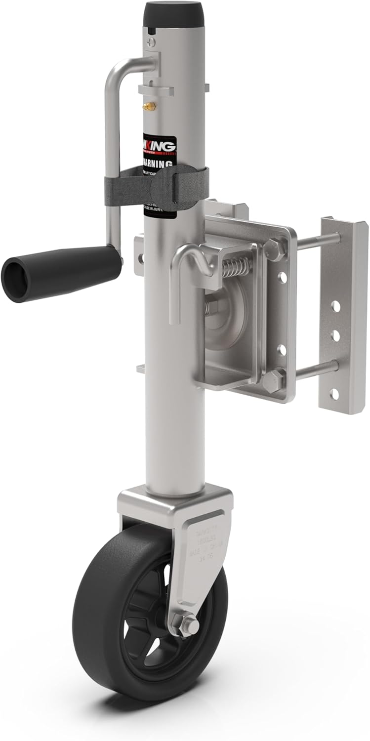 Upgraded Spoke Wheel Trailer Jack for RV, Boat, and Trailer