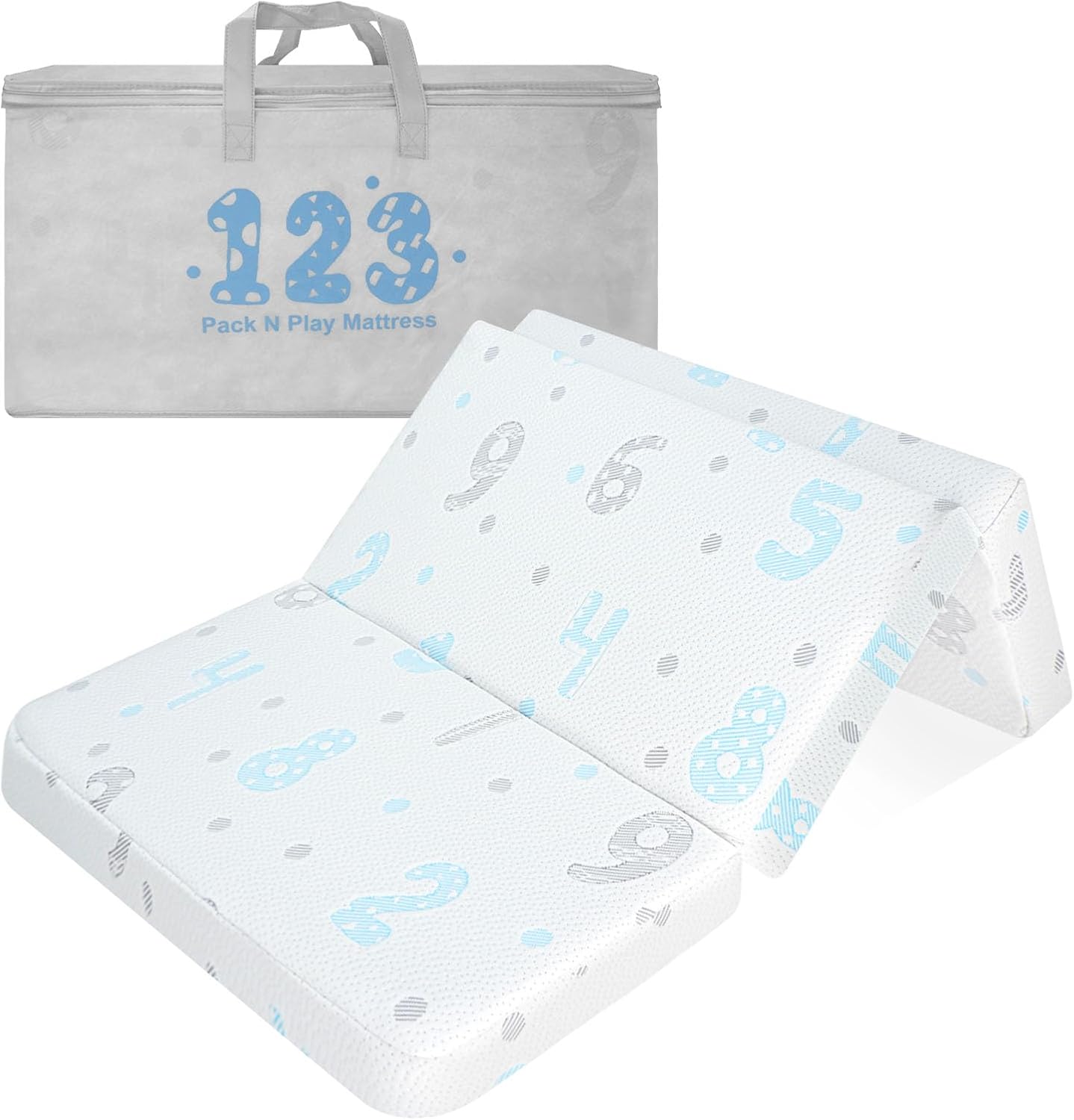Trifold Pack and Play Mattress for Baby with High Density Foam