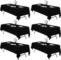 Black Rectangular Tablecloth 60 x 84 in - Waterproof, Wrinkle