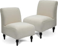 Armless Accent Slipper Chair Cover Slipcover - Stretch Spandex Fit 92%