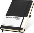 SAYEEC Classic Hardcover Writing Journal, 200 Pages, Pen Loop, Inner Pocket, Black