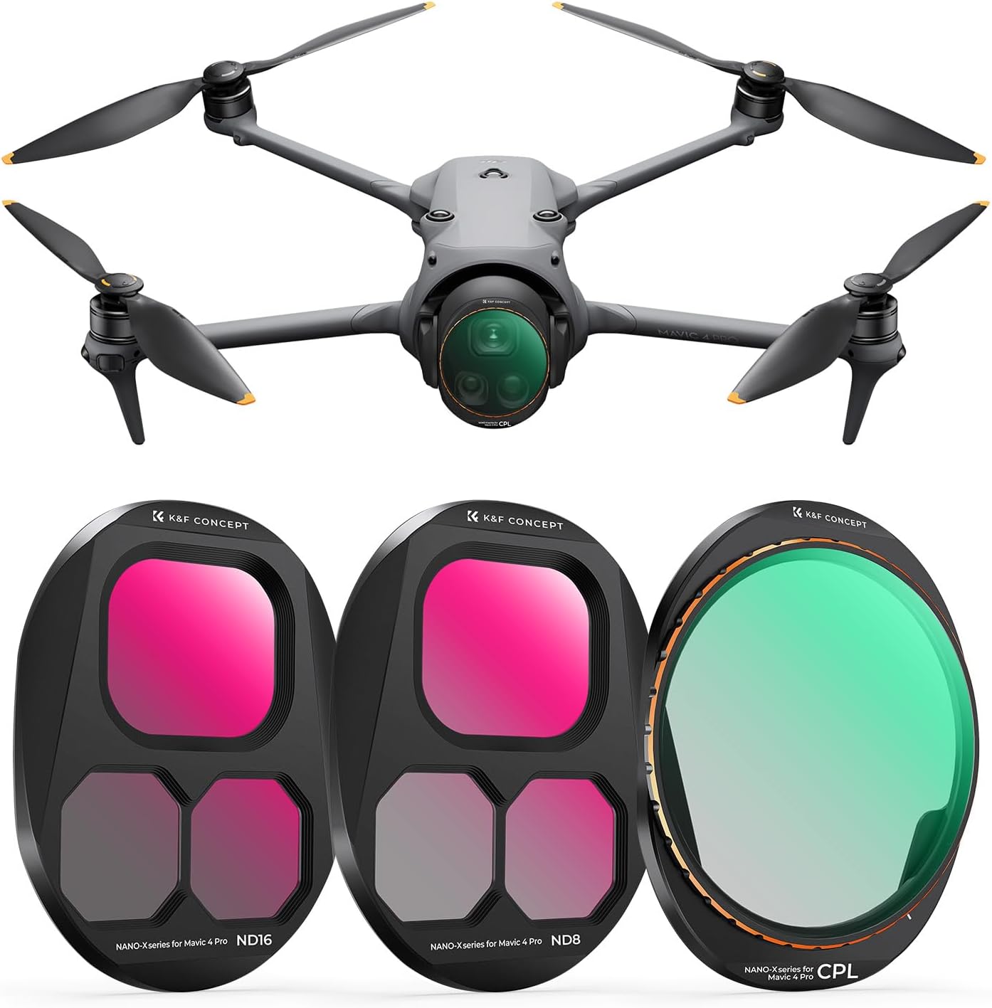 K&F Concept ND CPL Filters Kit for DJI Mavic 4 Pro Drone