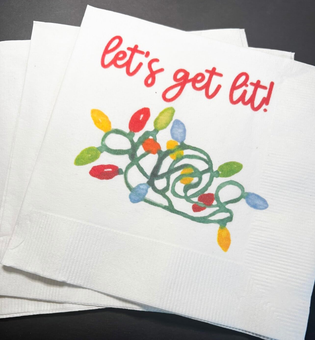 Very Merry Friendsmas Funny Cocktail Napkins Set