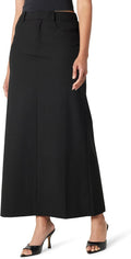 The Drop Denis Woven Long Column Skirt - Timeless Workwear Staple