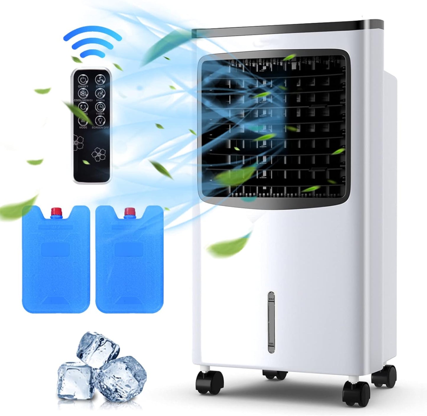 COSTWAY 3-in-1 Evaporative Cooler: Remote Control, Timer, Portable