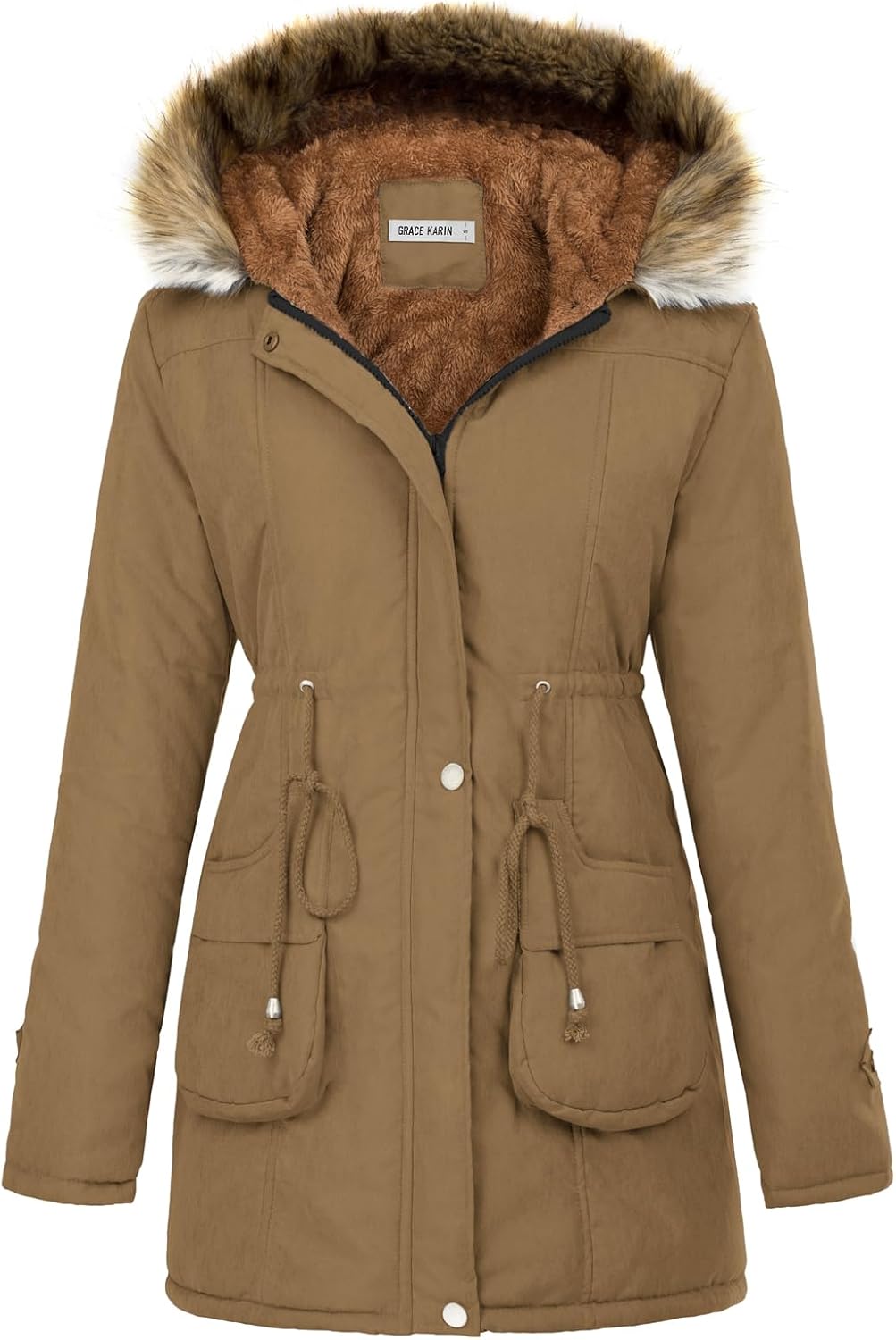 Winter Coats for Women - Fleece Parkas with Hooded Design