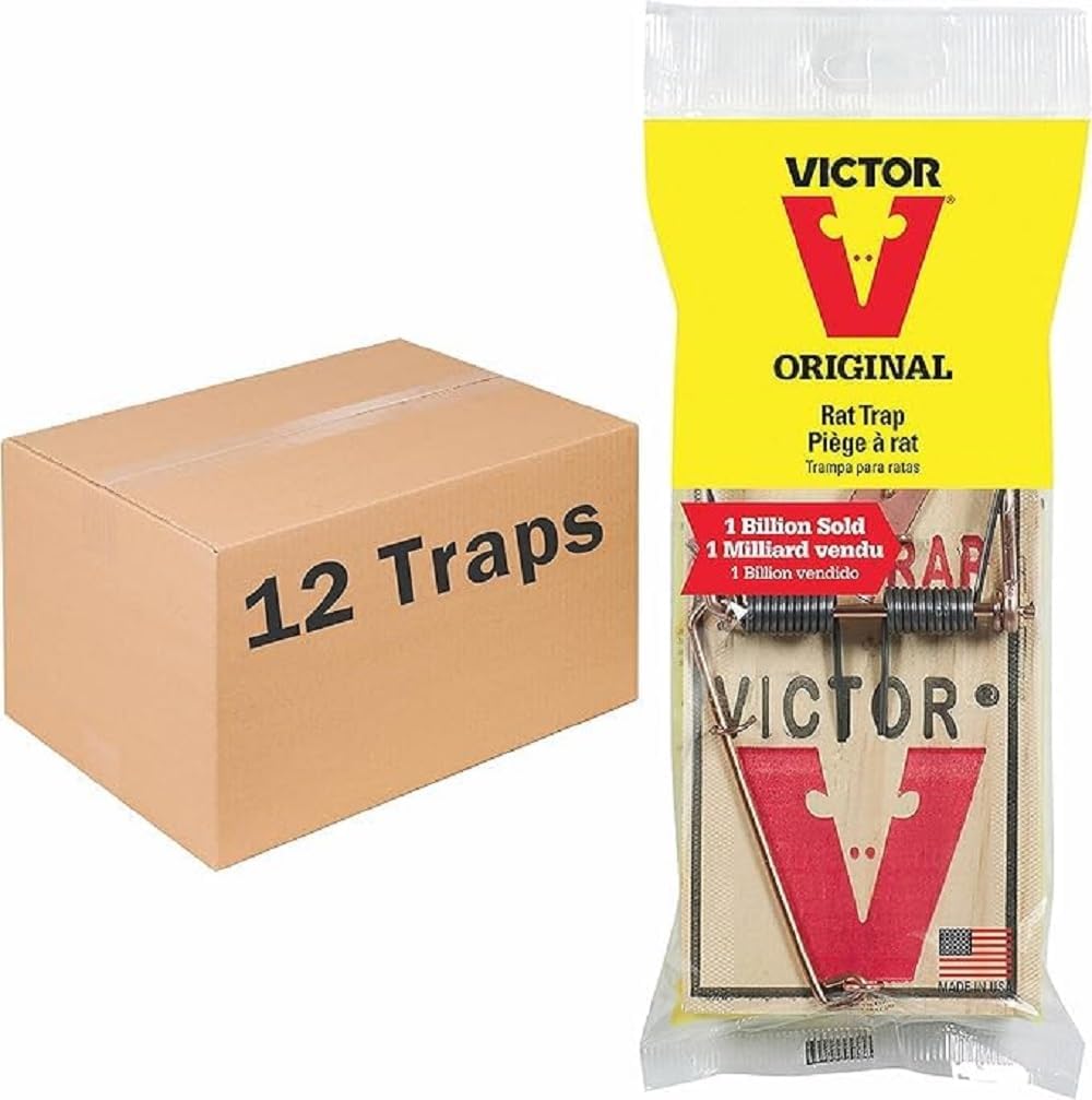 Victor FSC Wood Snap Rat Trap - Set of 12