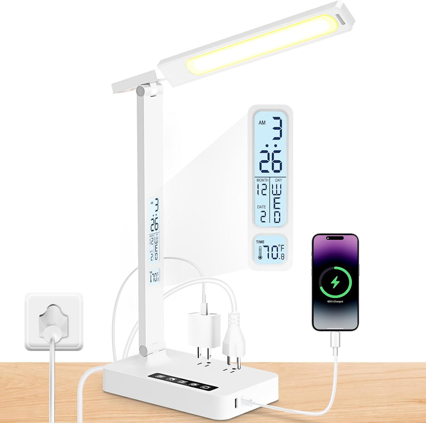 Infiway Desk Lamp with USB Charging Port for Home Office Use