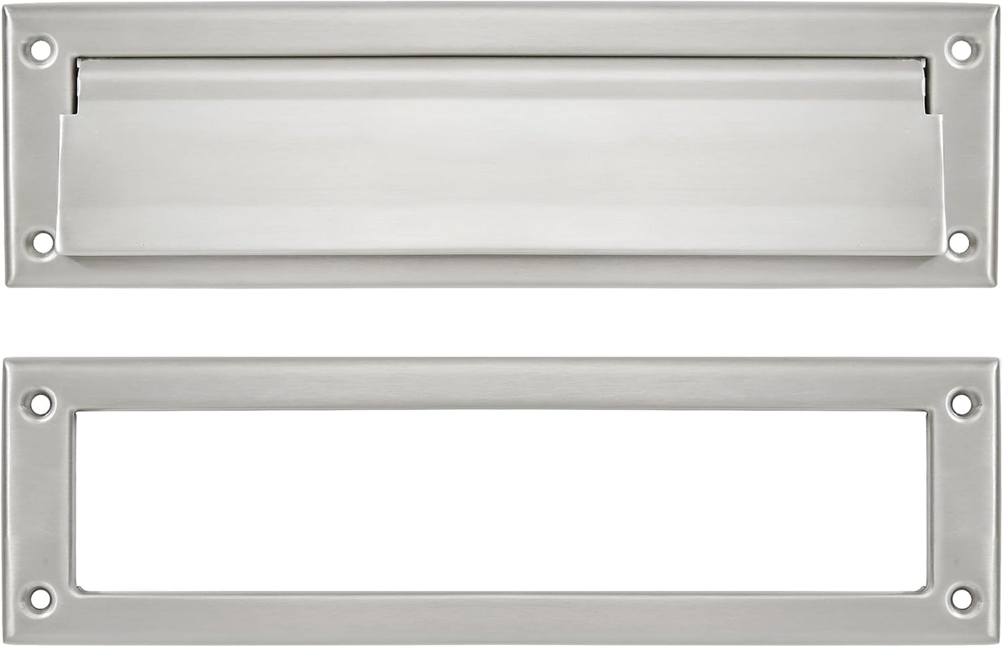 Brushed Satin Nickel 10 inch Solid Brass Mail Slot for Durability
