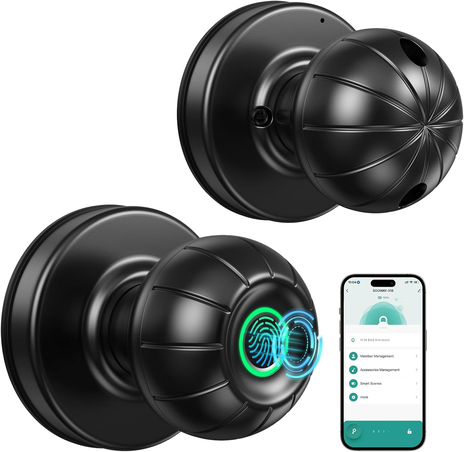 Fingerprint Door Lock with Smart App Control for Keyless Entry