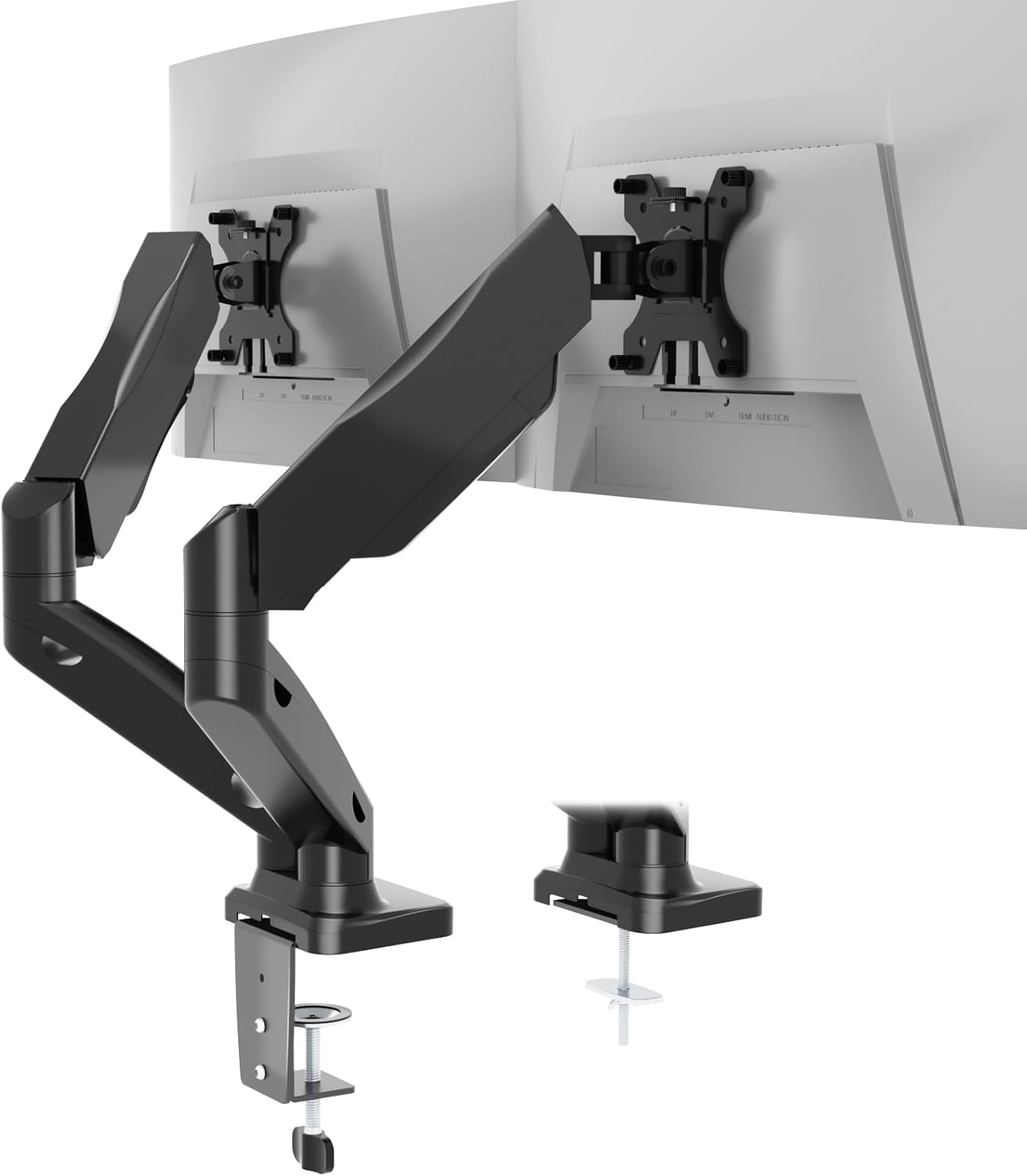 WALI Dual Monitor Mount for 2 Monitors Fully Adjustable Gas Spring