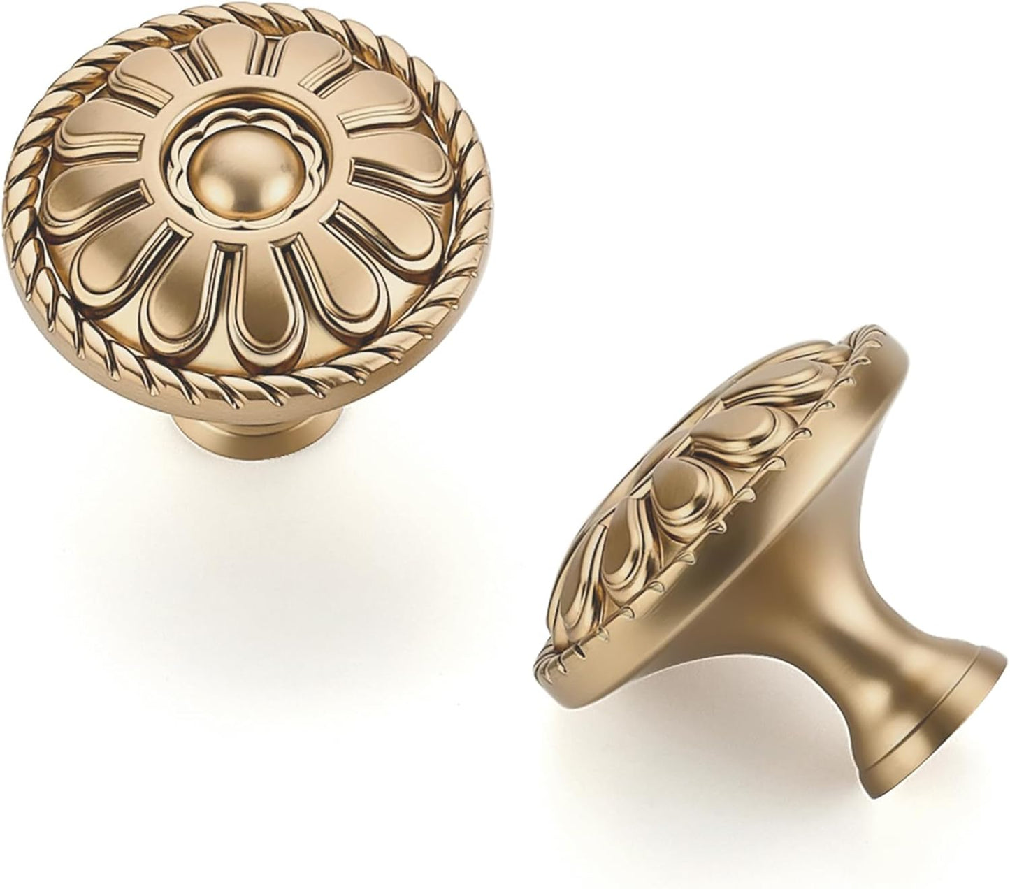 20 Pack 1-1/5 Inch Rustic Champagne Bronze Cabinet Knobs