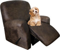 Luxury Recliner Chair Covers - Stay-Put 4pc Set (Dark Brown)