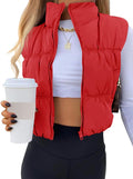 SySea Women's Crop Puffer Vest Winter Zip Up Lightweight