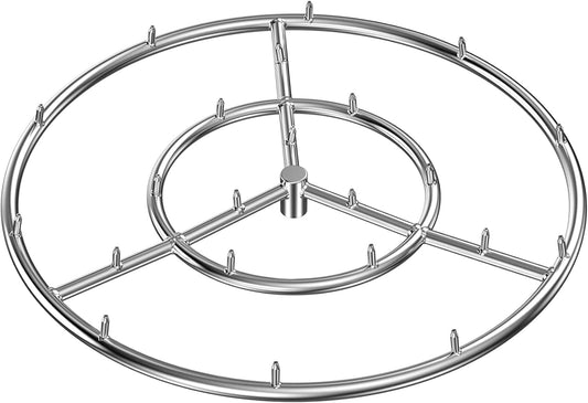Skyflame 24-Inch Round Stainless Steel Fire Pit Burner Ring