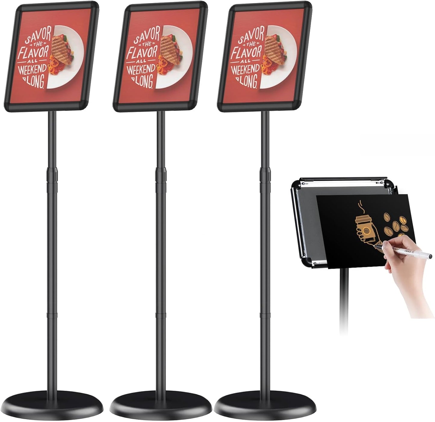 Pedestal Floor Stand Sign Holder for 8.5x11 inches Posters