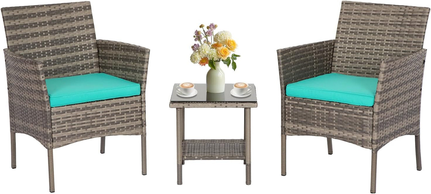 FDW 3 Piece Outdoor Furniture Set for Stylish Patio Relaxation