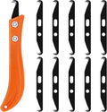 Syocsek 10pcs Double-end Hook Blade Knife Kit - Golf Club & Bike Grip Regripping Tool