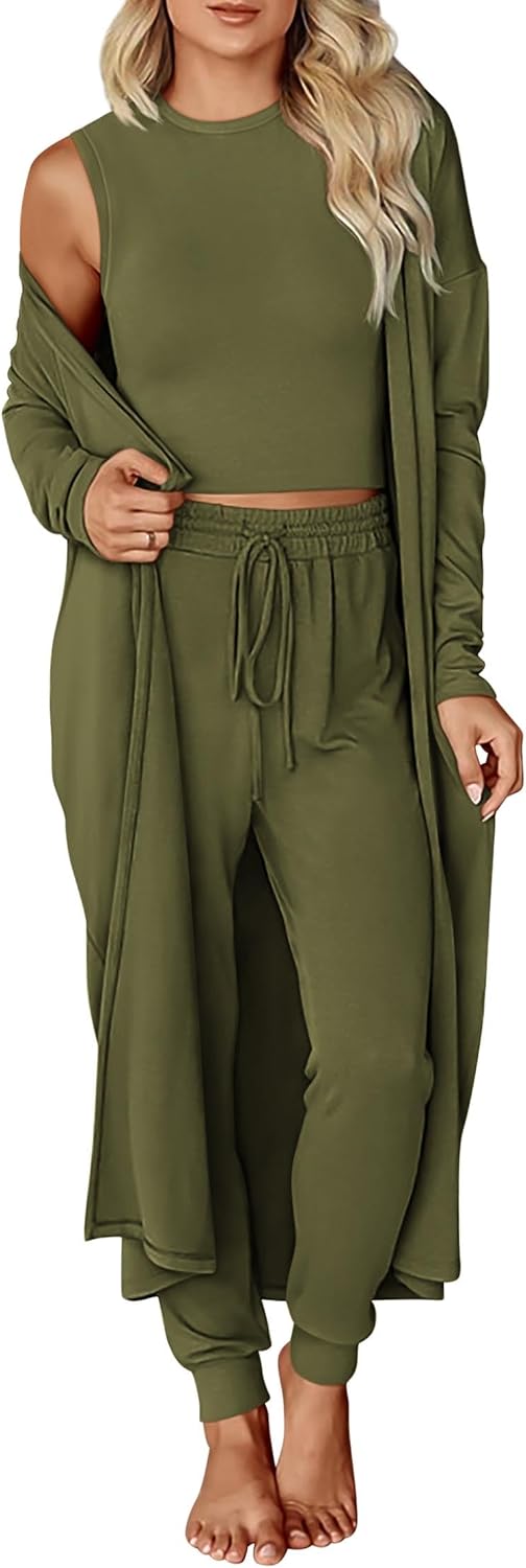 KIRUNDO 3 Piece Lounge Sets for Women Travel Outfits 2025