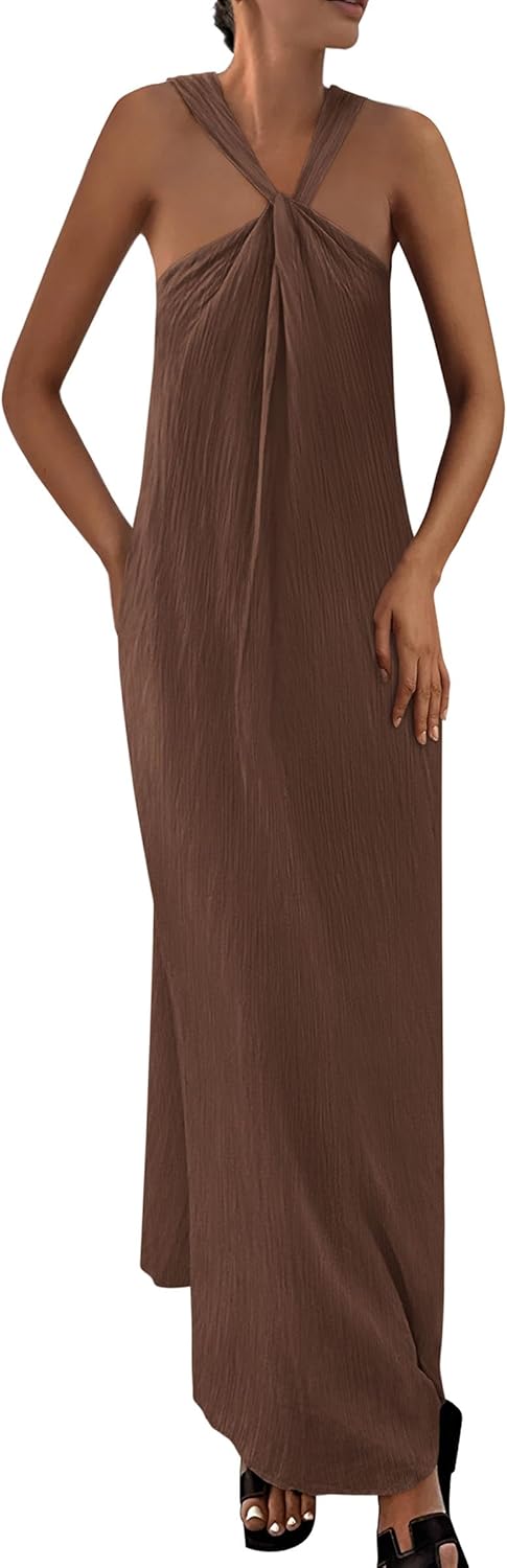PRETTYGARDEN Womens Casual Long Summer Maxi Dress with Pockets
