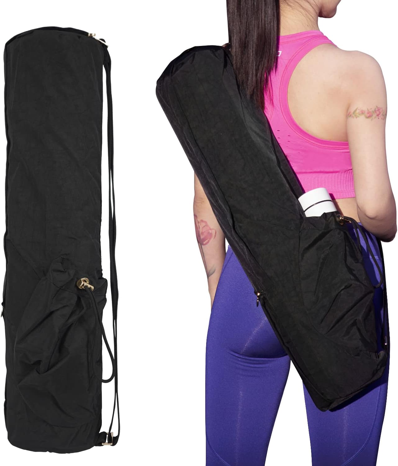 Waterproof Yoga Mat Bag | Multi-Pocket Design | Fits 1/4 & 1/2 Mats | Perfect for Yoga, Gym & Travel