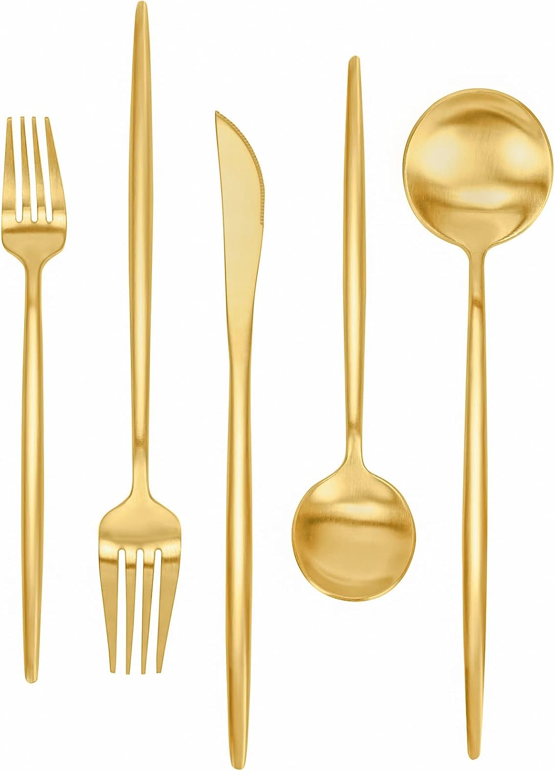 Matte Gold Silverware Set 30 Pieces for Elegant Dining