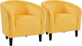 Yaheetech Yellow Accent Chairs Set of 2 for Living Room Use