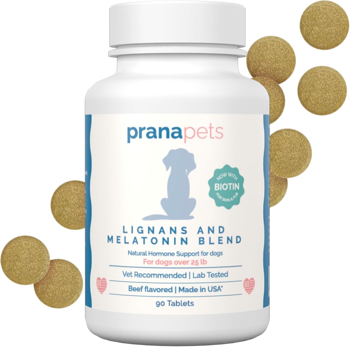 PranaPets Lignans & Melatonin Blend for Cushings Support in Dogs