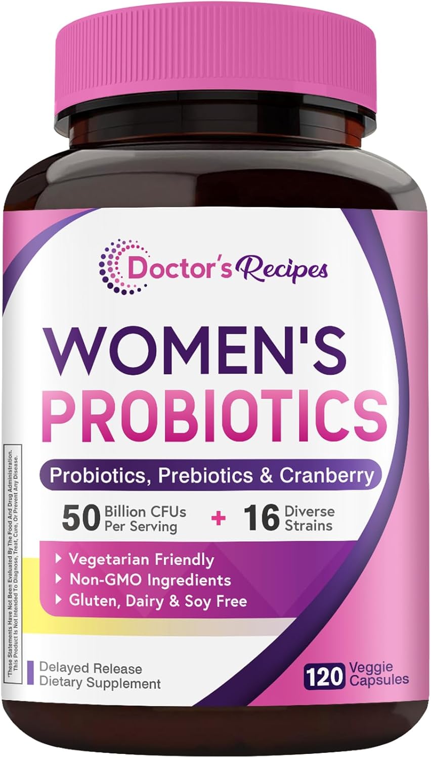 Doctor's Recipes Women's Probiotic with Organic Cranberry 120 Caps