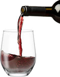 Stemless Wine Glasses Set of 24 12 oz - Ergonomic Everyday Tumblers